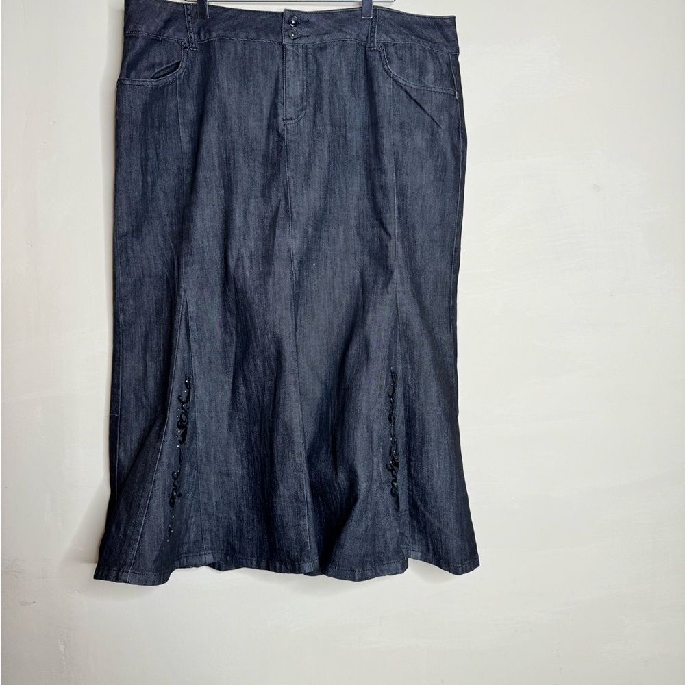 Ashley Stewart Women's Grey and Black Skirt size 20W